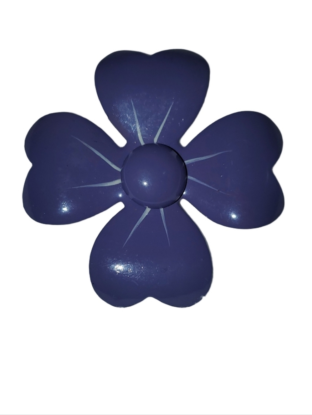 Vintage Enamel Purple Flower Brooch